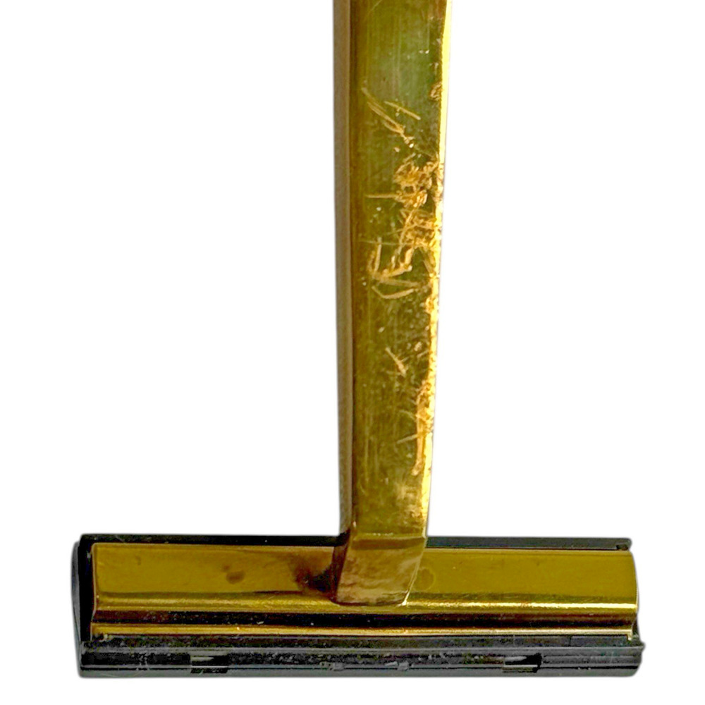 VTG 1980's Solid Brass Shaving Razor American Eagle Outfitters w/ Wood Box Case - Picture 3 of 10